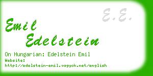 emil edelstein business card